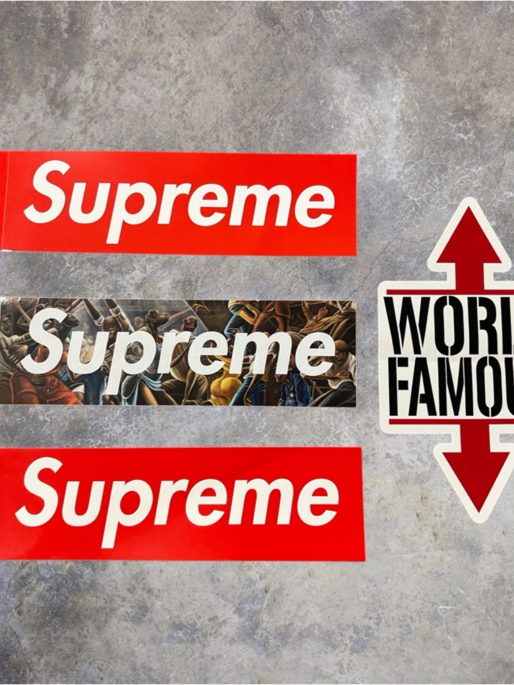 Supreme Box Logo + Graphic Stickers